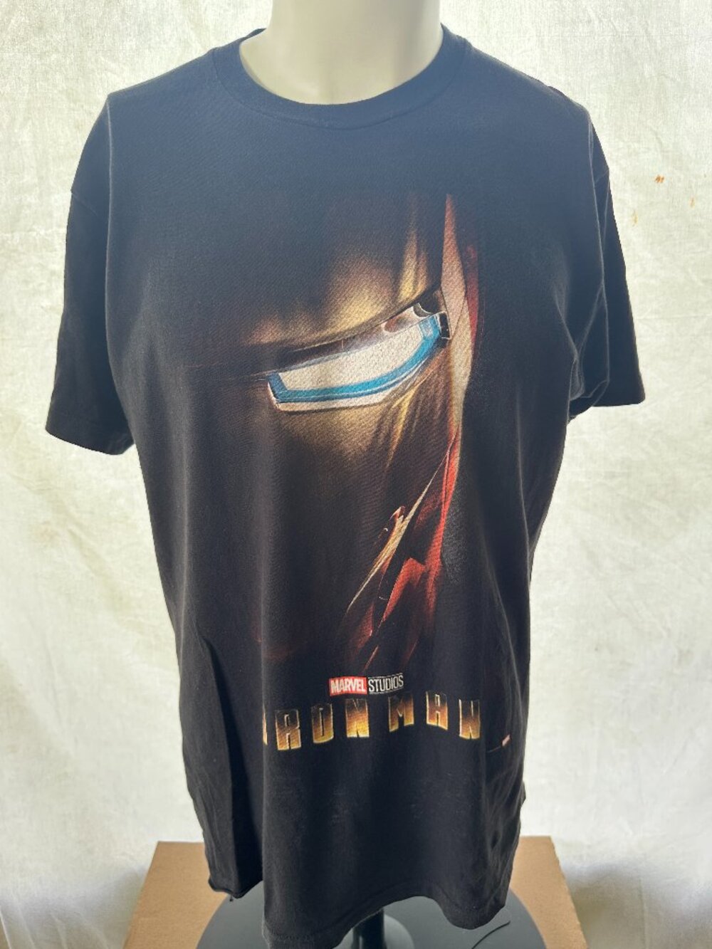 Iron Man Marvel Studios 2018 Men's Black T Shirt Size XL Cotton Avengers Hulk Ca